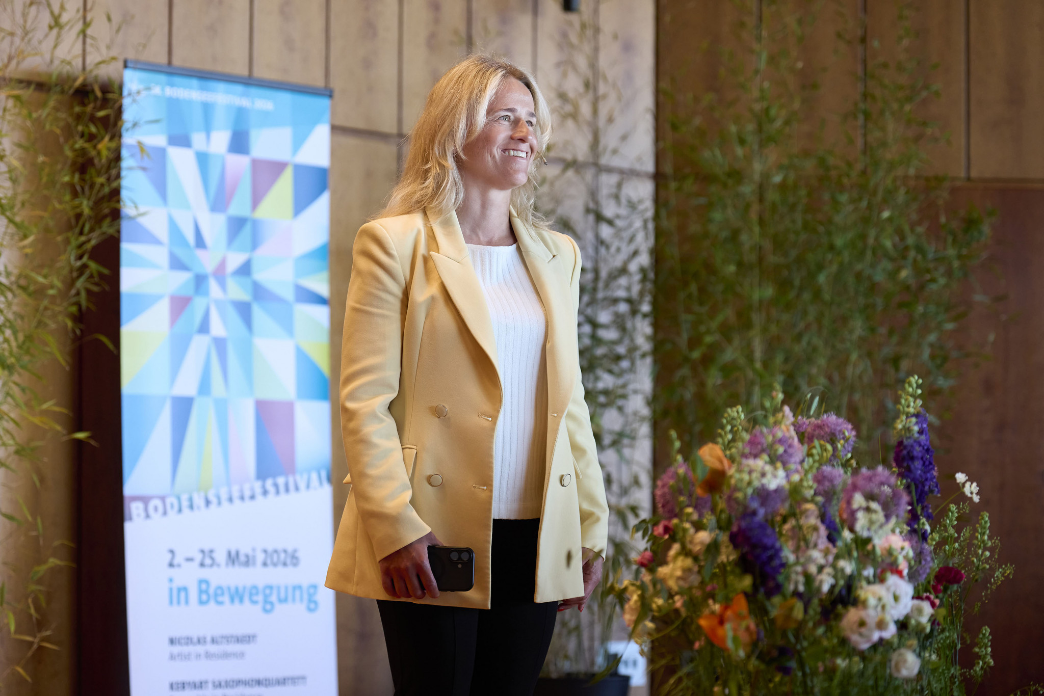 Festrednerin Verena Bentele bei der Eröffnung des Bodenseefestivals